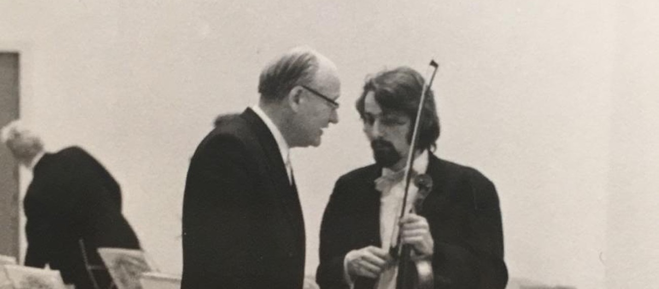 Bild von Karl Marguerre und Heiko Gerdes während einer Probe 1975